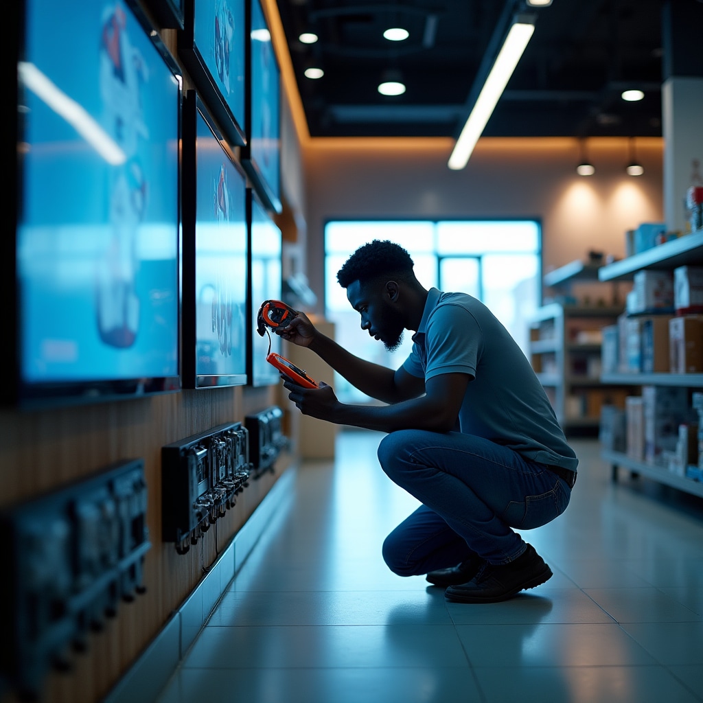 Monitoraggio energetico in negozio di elettronica